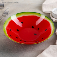 Салатник стеклянный Доляна &laquo;Сладкий арбуз&raquo;, 920 мл, 22&times;5 см