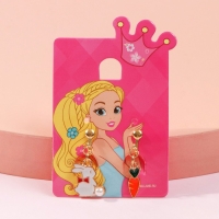 Клипсы детские &laquo;Выбражулька&raquo; зайчик с морковкой, цветные в золоте