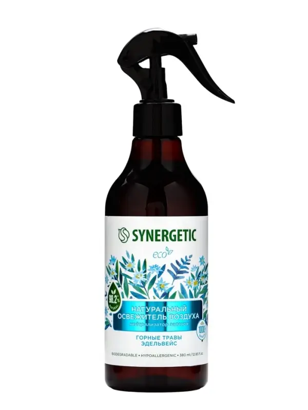 Освежитель воздуха Synergetic &laquo;Горные травы и эдельвейс&raquo;, 380 мл