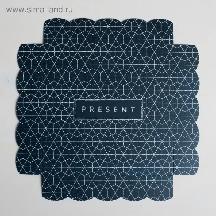 Коробка для печенья, кондитерская упаковка с пластиковой крышкой, Present, 15 х 15 х 3 см