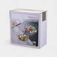 Набор салатников "Вулкан" 3 шт, золотой обод, 20х8 см