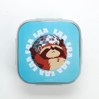 Ланч - бокс с ложкой, &laquo;Енот&raquo;, 17,8 х 17,8 х 7 см