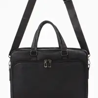 Сумка деловая, 38*8*29см, отд на молнии, 2 н/кармана, длин регил. ремень, ручка, черный