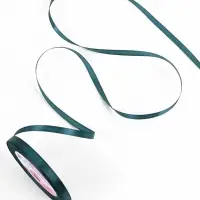 Лента атласная, 6 мм, 23&plusmn;1 м, тёмно-бирюзовая №62