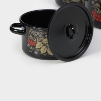 Набор кастрюль &laquo;Рябина&raquo;, 3 предмета: 1,5 л, 2,9 л, 4,5 л, индукция