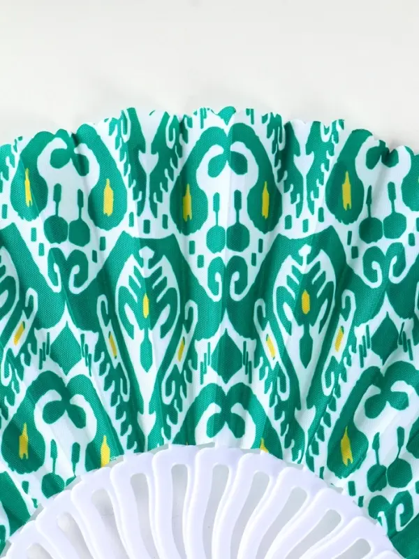 Веер пластик, текстиль "Шёлковый путь" МИКС 23 см