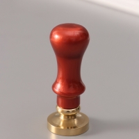 Печать для сургуча с пластиковой ручкой "Венок с буквой G" 2,5х2,5х6,3 см