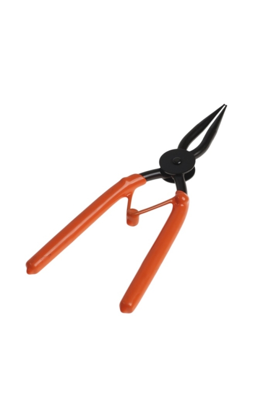 Съемник внешних стопорных колец ТУНДРА, удлиненные прямые губки на разжим, 190 мм