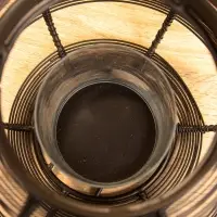 Подсвечник фонарь со стеклянной колбой, 19&times;19&times;18 см, d=9 см, металл, чёрный