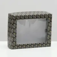 Коробка крышка - дно Love, с окном, 18&times;15&times;5 см