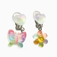 Серьги-клипсы детские Выбражулька &laquo;Бабочка&raquo;, сияющие, цветные