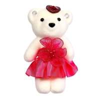 Игрушка из пенопласта &laquo;Мишка в юбочке&raquo;, на ушках камушки, цвета МИКС