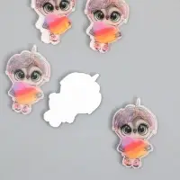 Декоративный элемент для творчества &laquo;Арт Узор. Совушка с сердцем&raquo;, акрил, 2.3&times;3.7 см