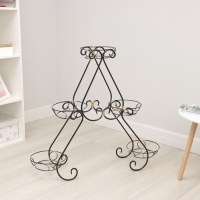 Подставка для цветов &laquo;Букет&raquo;, d=17 см, цвет чёрный