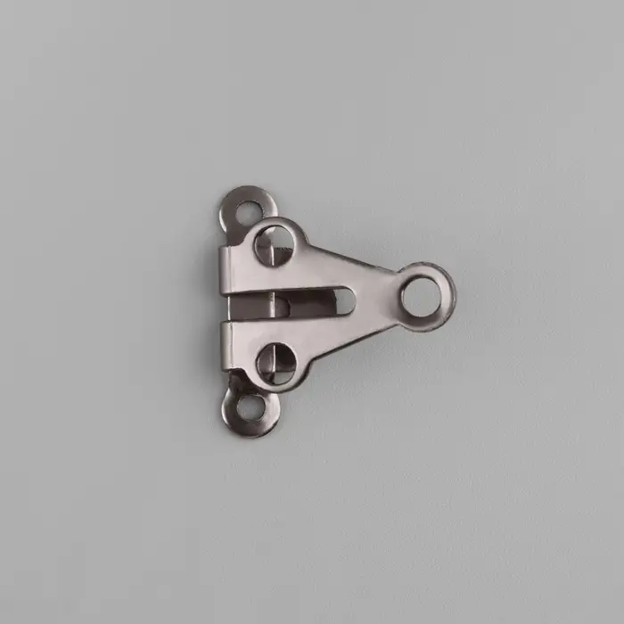 Крючок для брюк и юбок, медь, 2&times;2 см, 2 шт., цвет чёрный никель