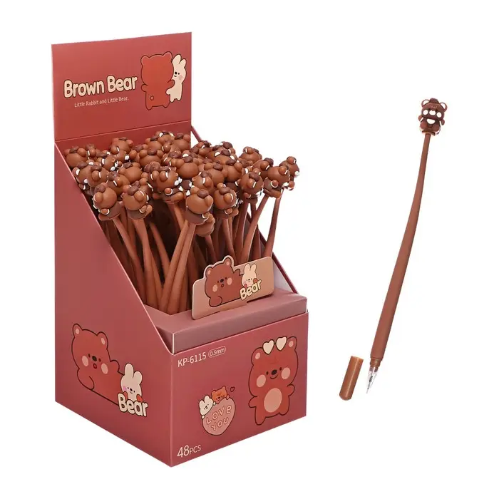 Ручка - прикол гелевая &laquo;Мишка&raquo;, синий стержень, МИКС