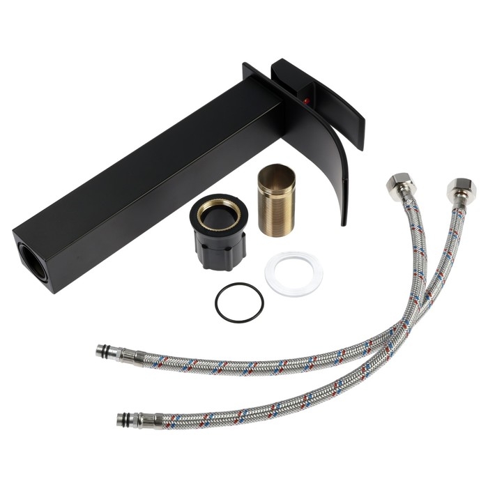 Смеситель для раковины ZEIN Z3771, однорычажный, высота излива 23 см, черный