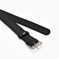 Ремень жен 05-01-02-01, Июнь2508, 3*0,3*110 см, без винта, пряж мат металл, 1 прокол, черн   1090314