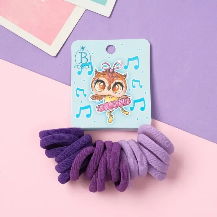 Резинка для волос "Венди" (набор 20 шт) балерина, 2 см, сиреневый фиолетовый