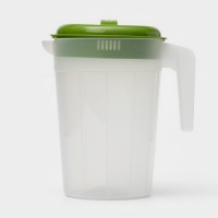 Кувшин с крышкой, 2,5 л, 20&times;14,5&times;22 см, пластик, зелёный