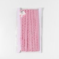 Тесьма декоративная &laquo;Шанель&raquo;, 12 мм, 10 &plusmn; 1 м, цвет розовый