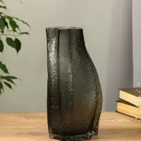 Ваза стекло настольная "Дженис" 30х15х9,5 см, серый