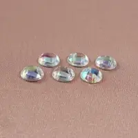 Стразы пришивные &laquo;Шатон&raquo;, круглые, из органического стекла, с голографией, d=8 мм, 50 шт.