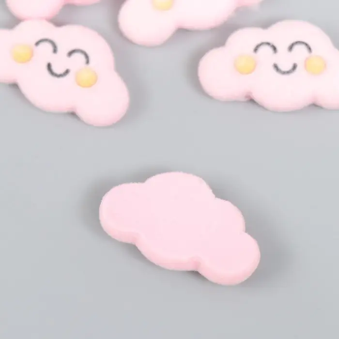 Декор для творчества бархатное напыление "Облачко-смайл" 0,6х1,5х2,7 см