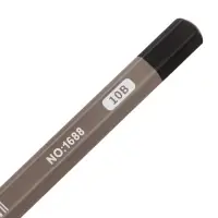 Карандаш угольный чёрный 10 В, корпус серый