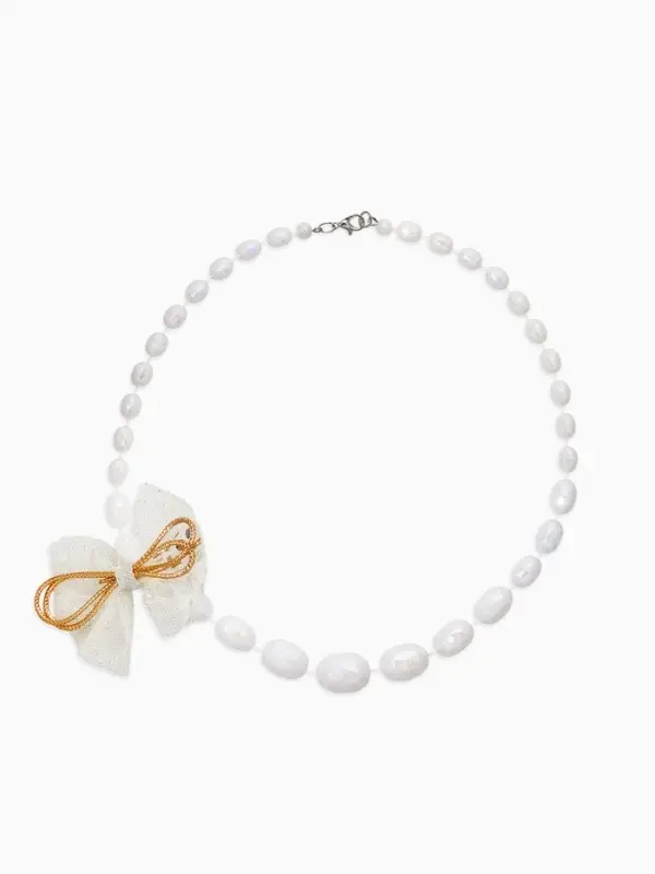 Бусы детские Выбражулька &laquo;Бант&raquo;, граненые бусины, 40 см, цвет белый
