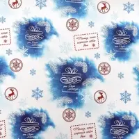 Бумага упаковочная новогодняя "Тому,кто хорошо себя вел", глянец, 80 г/м2 , 50 х 70 см.