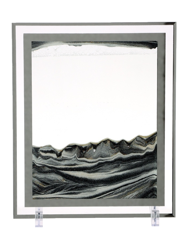 Песочные часы-картина, 30 х 25 см, антистресс, песок черный