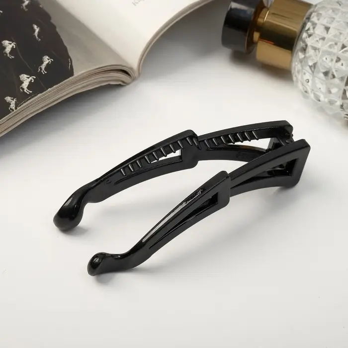 Банан для волос &laquo;Классика&raquo;, геометрия, 10 см, чёрный