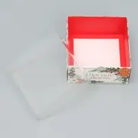 Коробка для кондитерских изделий с пластиковой крышкой &laquo;Счастья в новом году&raquo;, 12 х 6 х 11.5 см