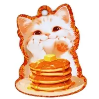 Подвеска деревянная на масленицу &laquo;Котик&raquo;, 10&times;13 см