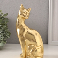 Сувенир полистоун "Золотая кошка" 11,5х7,5х20,5 см