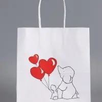 Пакеты подарочные, "С Днем Рождения", 22 х 12 х 25 см , набор 4 шт