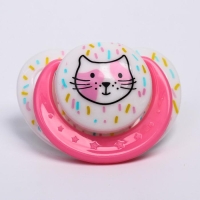 Соска - пустышка силиконовая ортодонтическая &laquo;Кошечка&raquo;, от 3 мес., цвет МИКС