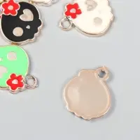 Декор для творчества пластик под металл "Череп. Романтика" золото МИКС 2,1х0,3х2,5 см