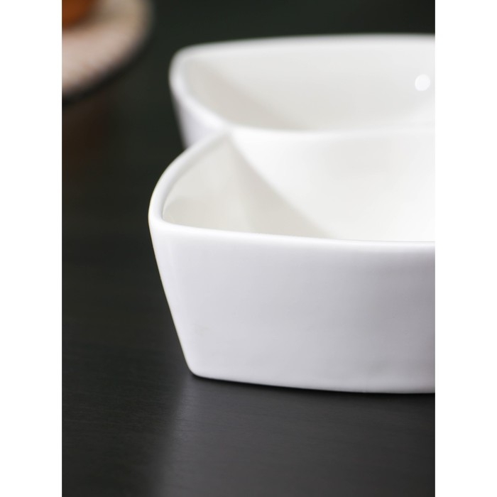 Менажница фарфоровая 5 ячеек BellaTenero, 25&times;25 см, цвет белый