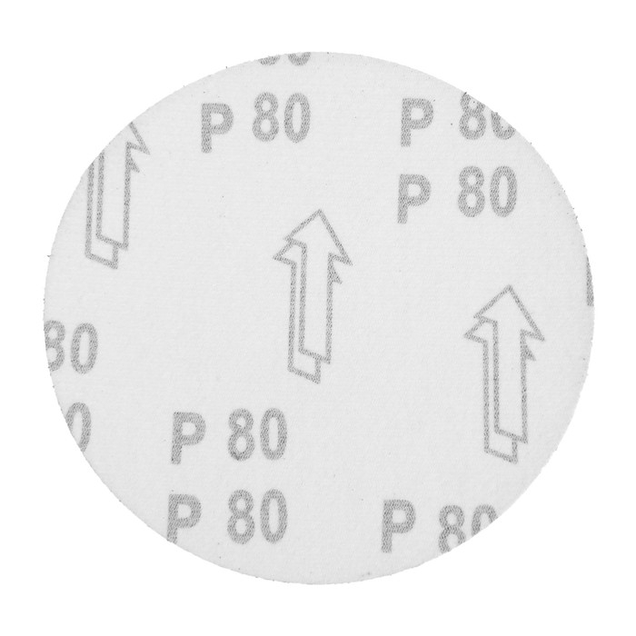 Круг абразивный шлифовальный под "липучку" ТУНДРА, 150 мм, Р80, 5 шт.