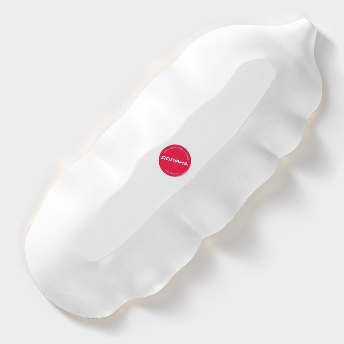 Блюдо для фруктов Доляна &laquo;Золотой лист&raquo;, 36&times;14&times;3 см, цвет золотой с белым