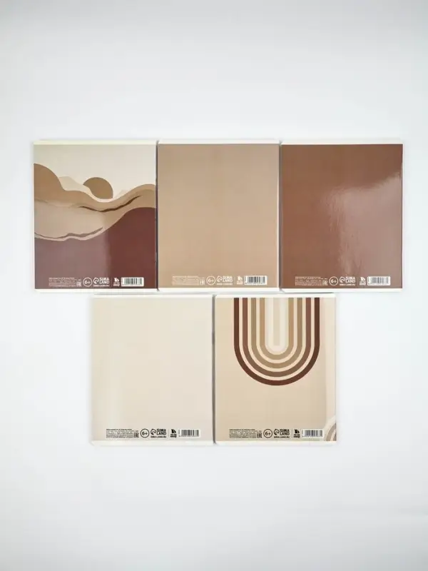 Тетради в клетку, 48 л., набор из 5 шт., блок №1 &laquo;Нюд&raquo;