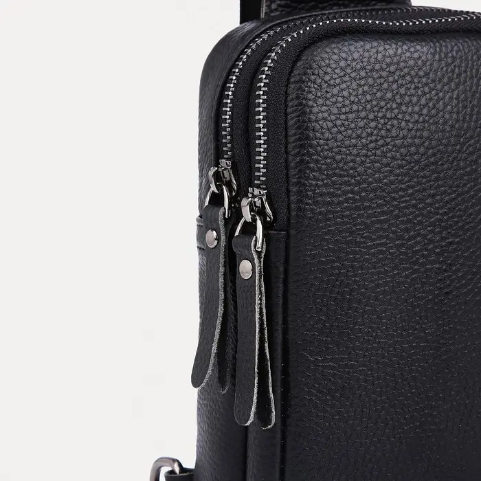 Сумка-слинг на молнии, цвет чёрный