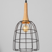 Светильник "Чикаго" 1х40Вт Е27 черный/коричневый 24,5х24,5х44(144)см