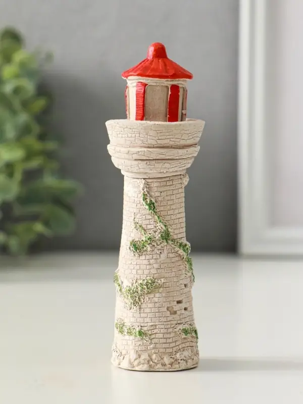 Фигура "Маяк", размер 13х3 см, гипс, с росписью