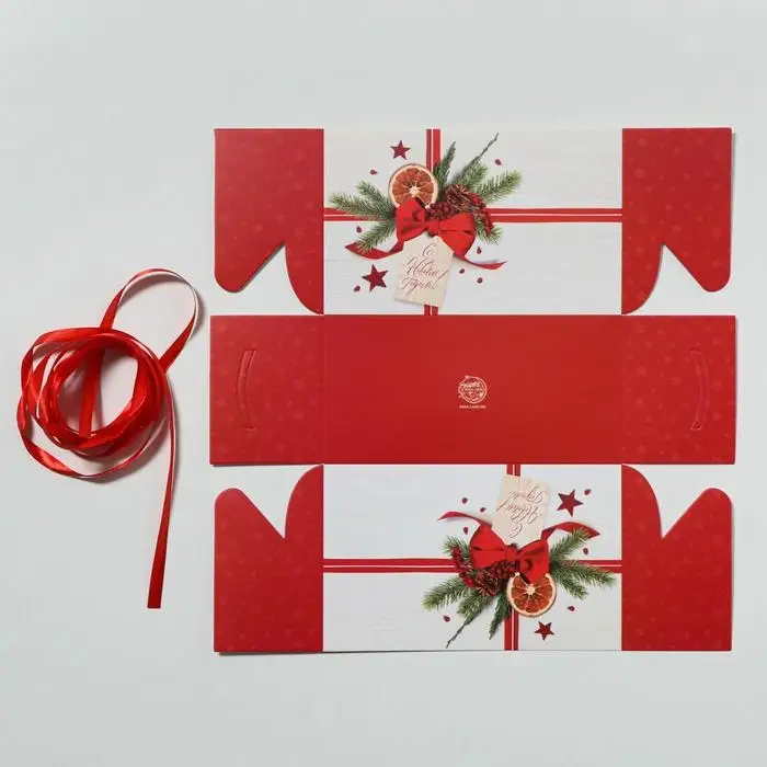 Коробка для капкейка &laquo;С Новым годом!&raquo;, 16 х 8 х 10 см