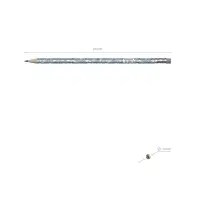 Карандаш чернографитный, ErichKrause &laquo;Frozen Beauty&raquo;, с ластиком, HB, d=2.2 мм, дерево, трехгранный с принтом, в тубусе, микс