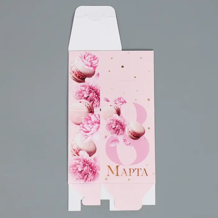 Коробка складная &laquo;8 марта&raquo;, 5.7 х 14.5 х 3.5 см