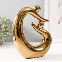 Сувенир керамика "Абстракция. Отцы и дети" золото 17х5,5х19,5 см